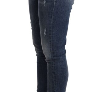 Blue Wash Skinny Denim Cotton Stretch Jeans