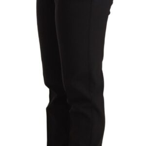 Black Tapered Women Trouser Virgin Wool Pants