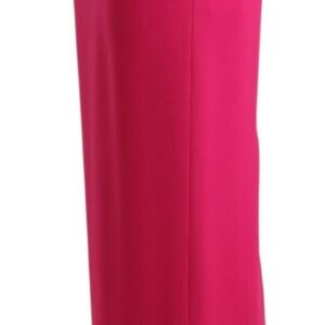 Pink High Waist Stretch Pencil Straight Skirt