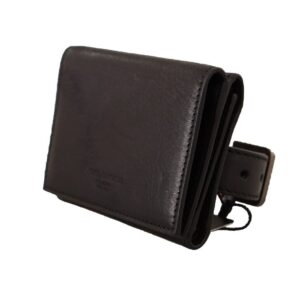Black Leather Trifold Purse Belt Multi Kit Wallet