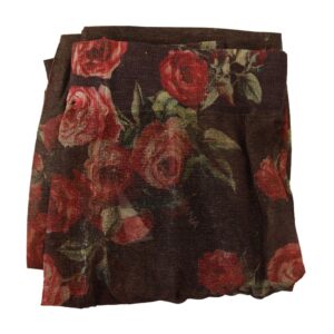 Black Floral Print Stockings Nylon Tights