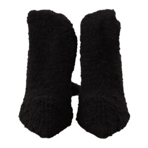 Black Stretch Socks Knee High Booties Shoes