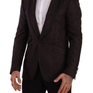Purple Jacquard Single Breasted SICILIA Blazer