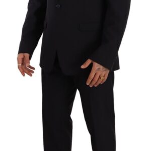 Blue GOLD Wool Single Breasted 2 Piece Suit
