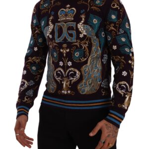 Bordeaux Cashmere DG Crown Embroidered Sweater