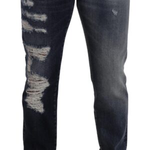Blue Cotton Regular Denim Trousers Jeans
