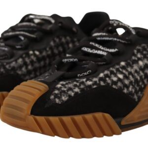 Black White Fabric Lace Up NS1 Sneakers