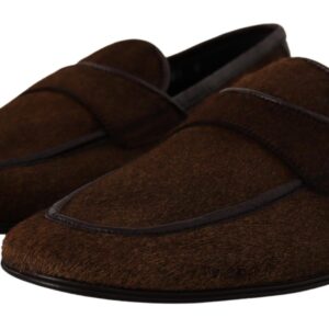 Shoes Dress Loafers Brown Leather Slip Shoes