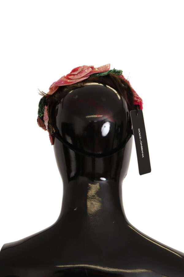 Multicolor Sequined Lurex Black Hair Headband