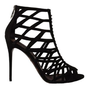 Black Suede Stiletto Heels Bette Sandals Shoes