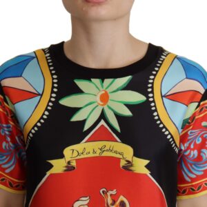Multicolor Soldier Carretto Silk Top  T-shirt