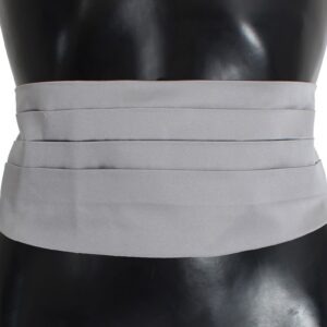 Gray Waist Belt Silk Cummerbund