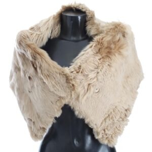 Beige Alpaca Collar Scarf