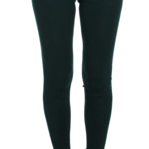 Green Cashmere Stretch Tights Pants