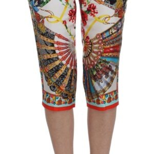 Multicolor Majolica Sicily Silk Pants