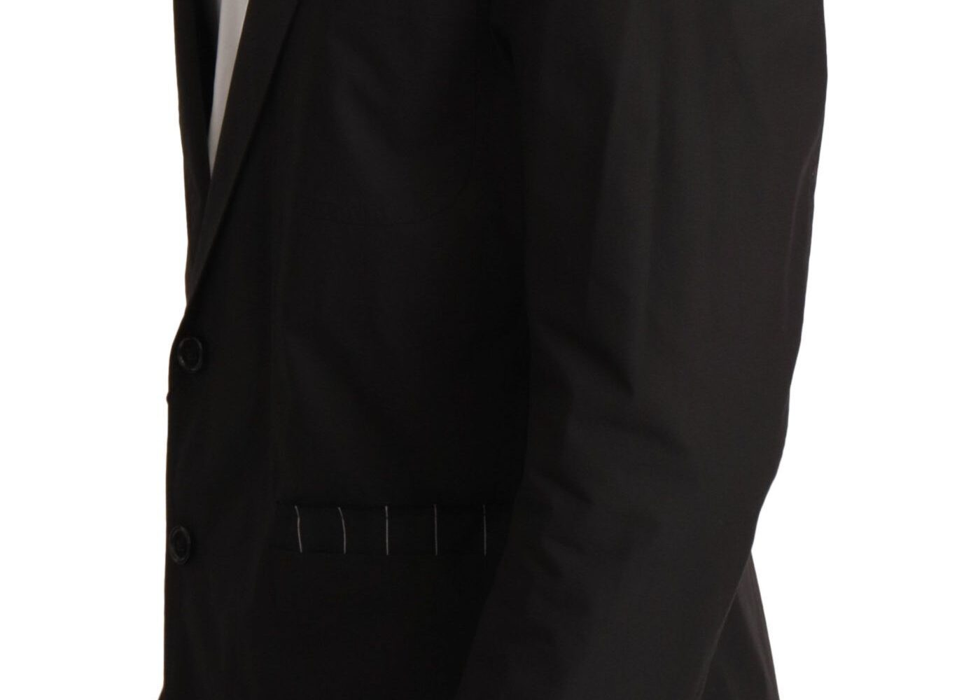 Black Cotton Single Breasted Blazer Jacket - Jag Couture London