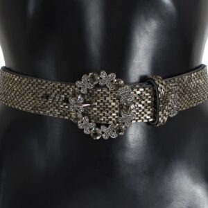 Crystal Buckle Sequined Waist Belt
