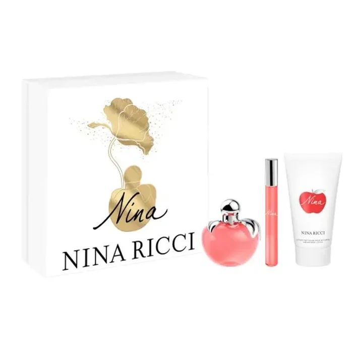 Nina Ricci Nina Eau De Toilette Spray 50ml Set 3 Pieces - Jag Couture London