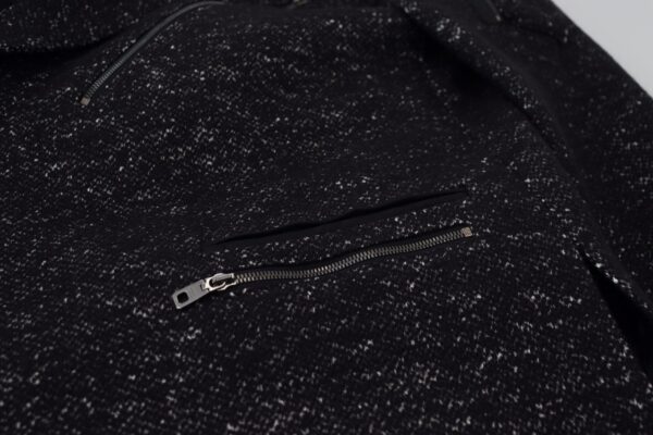 Black Wool Double Breasted Coat Men Jacket