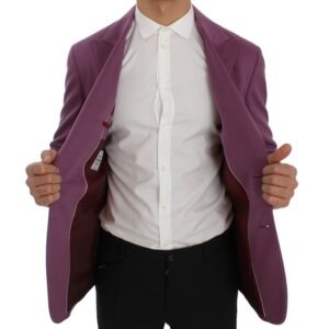 Purple Cashmere Slim Fit Blazer Jacket