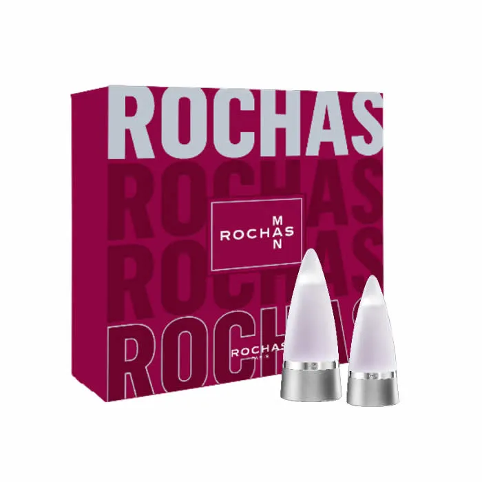 Rochas Man Eau De Toilette Spray 100ml Set 2 Pieces - Jag Couture London