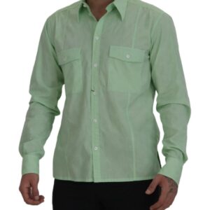 Mint Green Long Sleeves Button Down Shirt