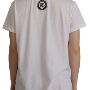 White Necklace Embellished Neckline T-shirt Top