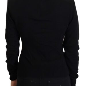 Black Cashmere Turtleneck Pullover Sweater
