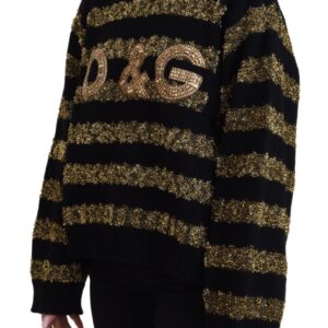 Black Gold D&G Crystal Cashmere Sweater