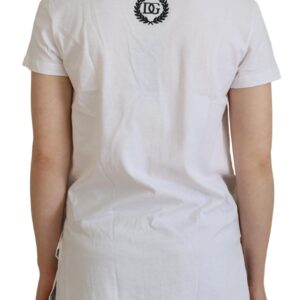 White Short Sleeve V-neck Cotton Top Blouse T-shirt
