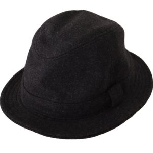 Gray Virgin Wool Logo Fedora Trilby Cappello Hat