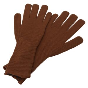Brown Cashmere Knitted Hands Mitten Mens Gloves