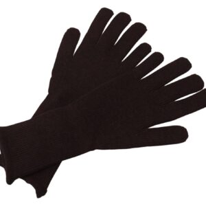 Brown Cashmere Silk Hands Mitten Mens Gloves