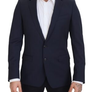 Dark Blue Wool Single Breasted MARTINI Blazer