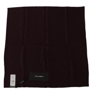 Brown Silk Blend Square Wrap Handkerchief Scarf