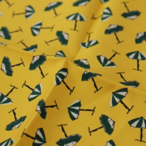 Yellow Printed DG Logo Square Mens Handkerchief Scarf