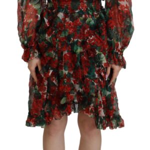Multicolor Geranium A-line Knee Length Dress
