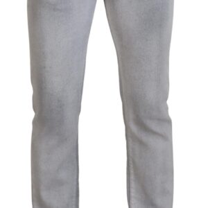Gray Washed Skinny Men Denim Jeans