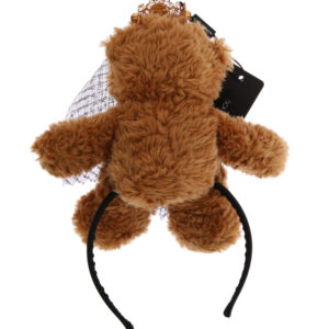 Teddy Bear Gold Crystal  Crown Tiara Diadem Hair Band