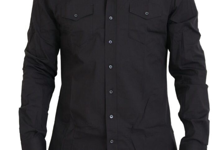 Gray SICILIA Slim Fit Stretch Dress Shirt - Jag Couture London