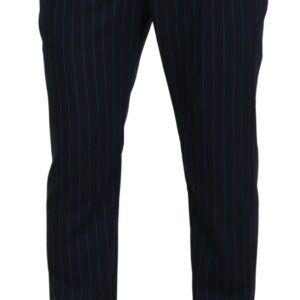 Blue Striped Men Formal Pants