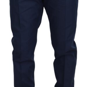Blue Cotton Chino Formal Pants