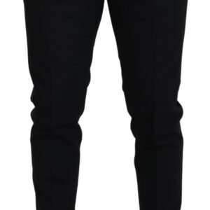 Black Polyester Chino Formal Pants