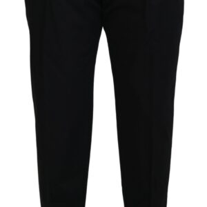 Black Cotton Chino Formal Pants
