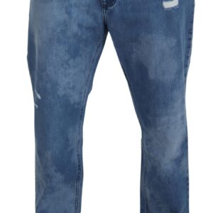 Blue Washed Cotton Casual Denim Jeans