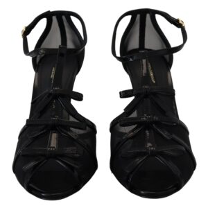 Black Stiletto High Heels Sandals Shoes