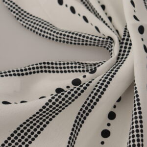 White Dotted Stripes Square Handkerchief Viscose Scarf