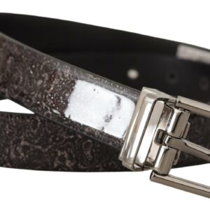 Black Goccia Glitter Patent Leather Buckle Vernice Belt