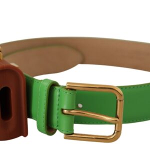 Green Leather Devotion Heart Micro Bag Headphones Belt