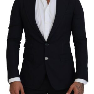Blue Wool Formal Taormina Blazer